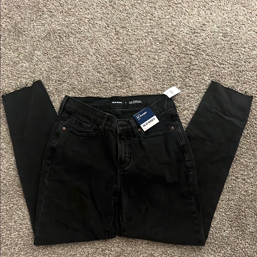 Old Navy Black OG Straight Jeans